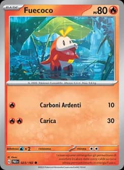 Fuecoco card in Italian