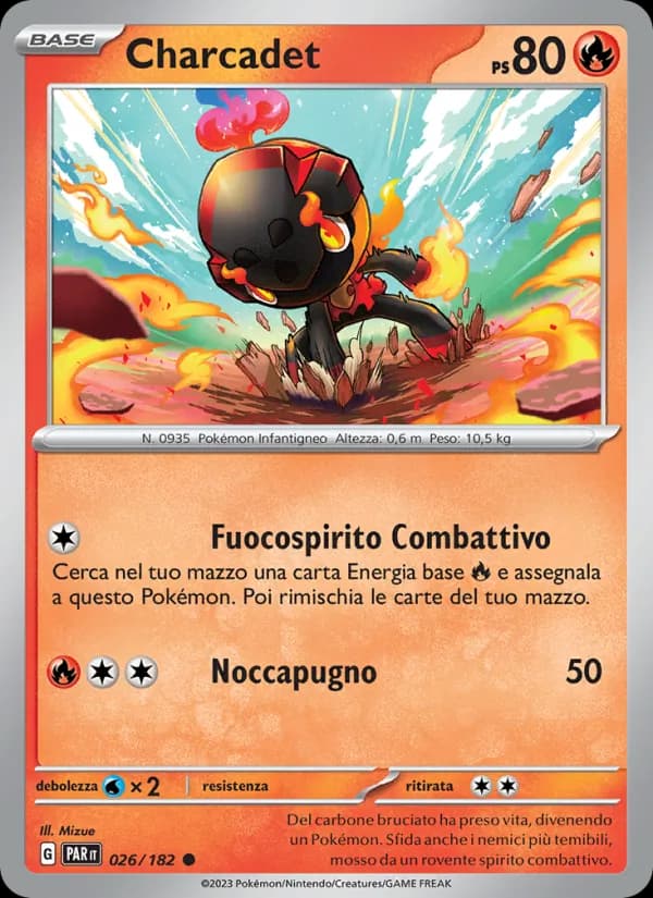 Charcadet card in Italian