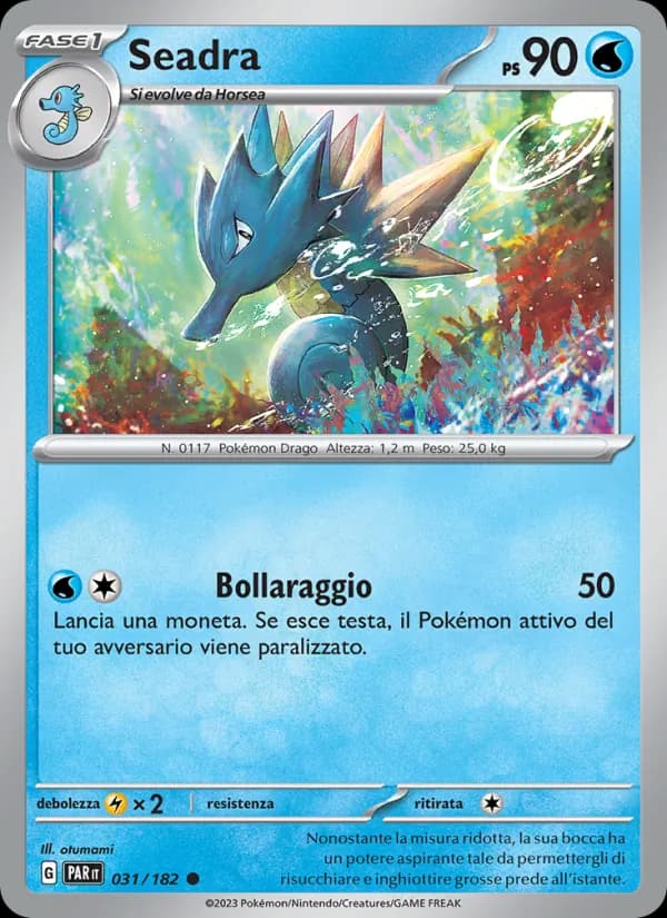 Seadra card in Italian
