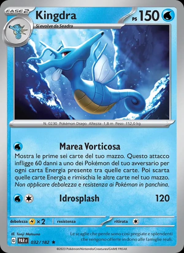 Kingdra card in Italian