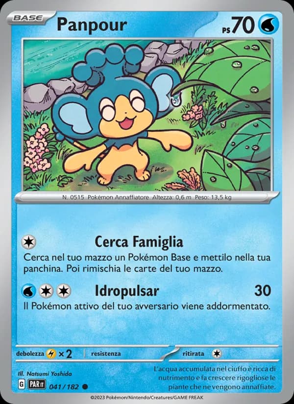 Panpour card in Italian
