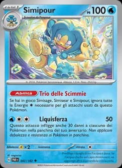 Simipour card in Italian