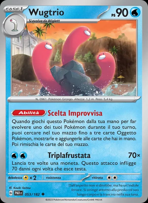 Wugtrio card in Italian
