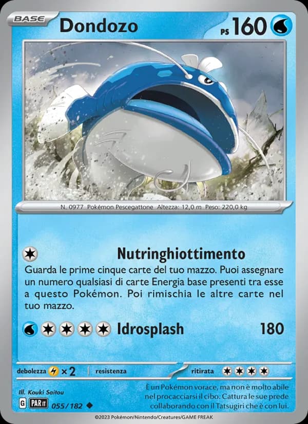 Dondozo card in Italian