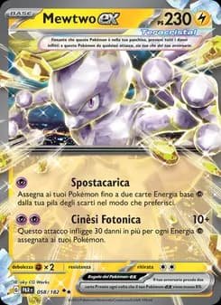 Mewtwo-ex card in Italian