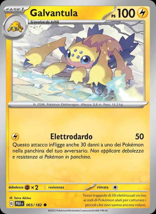 Galvantula card in Italian