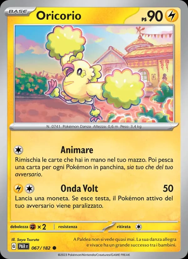 Oricorio card in Italian