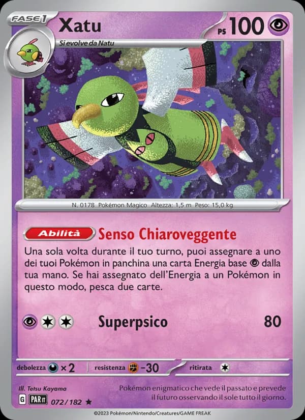 Xatu card in Italian