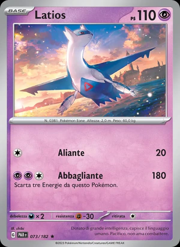 Latios card in Italian