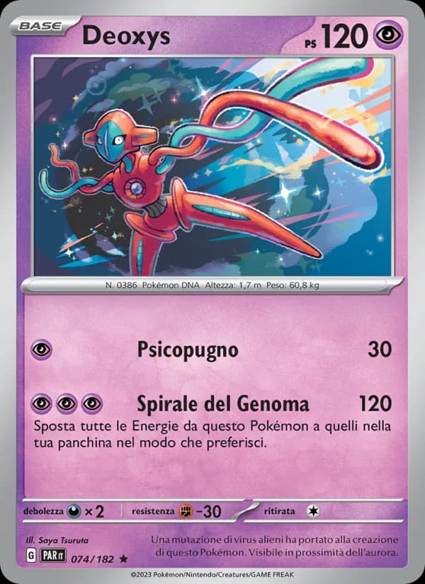 Deoxys card in Italian