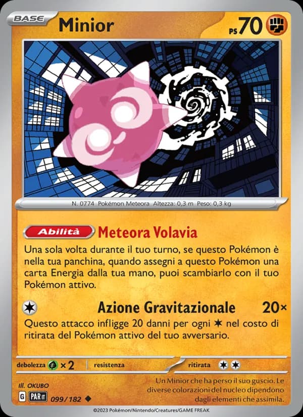 Minior card in Italian