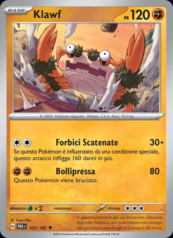 Klawf card in Italian