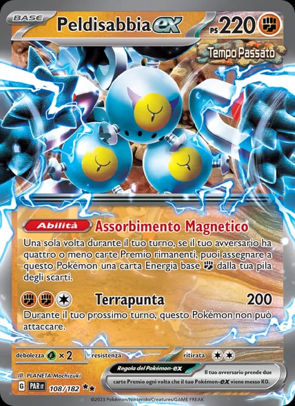 Peldisabbia-ex card in Italian