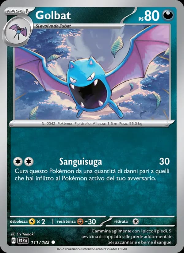 Golbat card in Italian