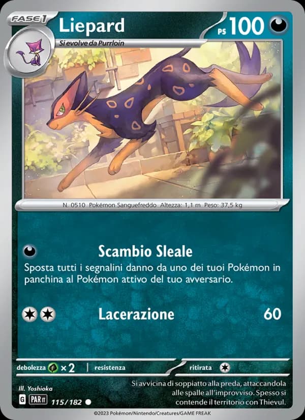 Liepard card in Italian