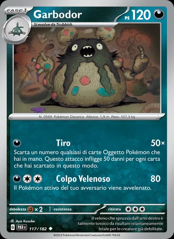 Garbodor card in Italian