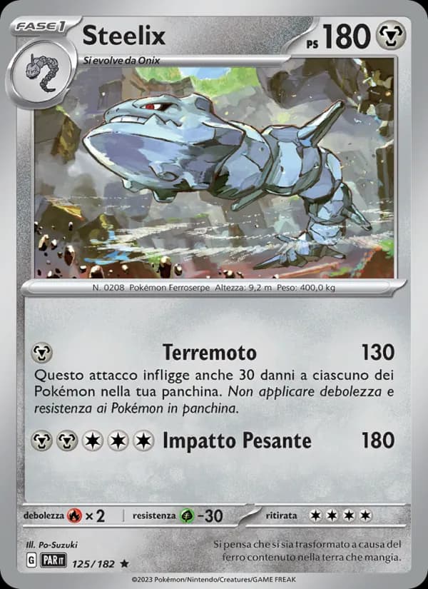 Steelix card in Italian