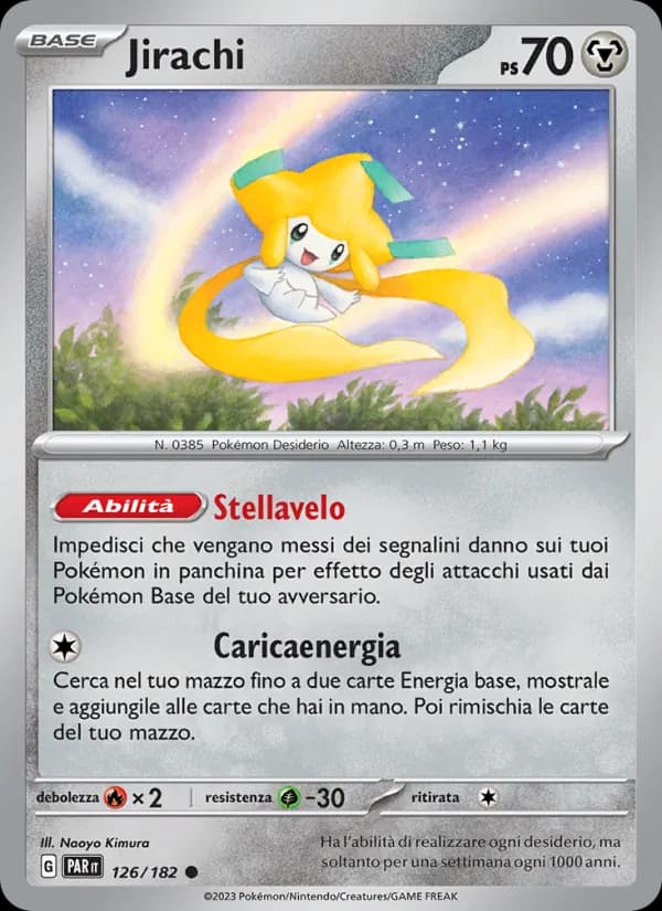 Jirachi card in Italian