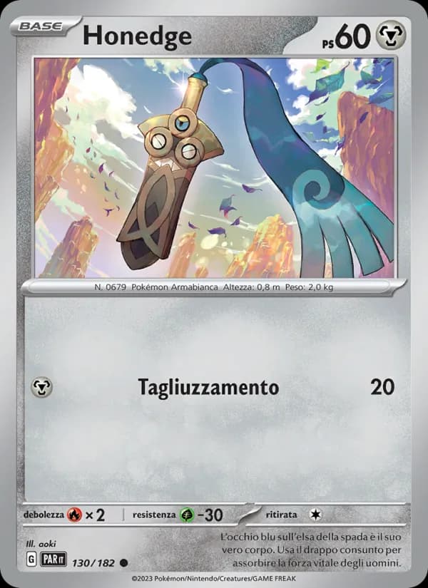 Honedge card in Italian