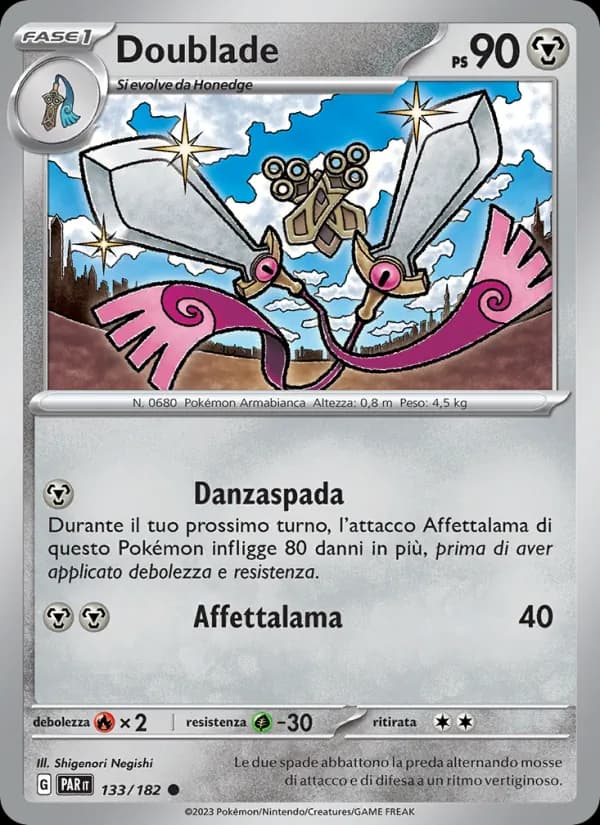 Doublade card in Italian