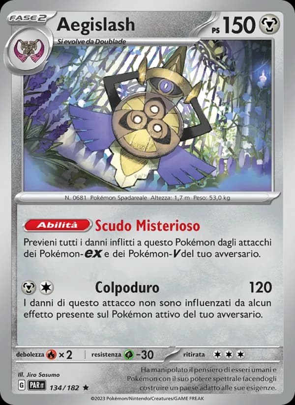Aegislash card in Italian