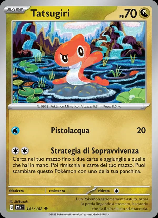 Tatsugiri card in Italian
