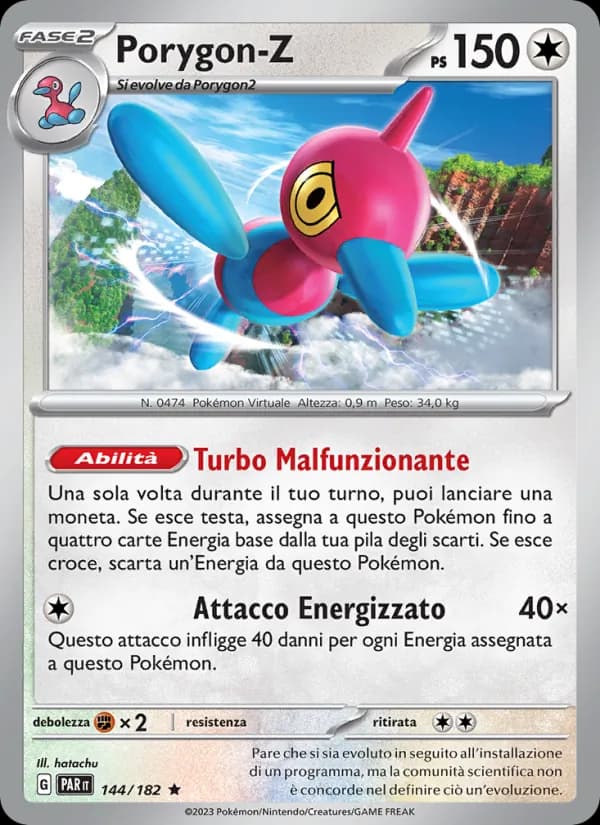 Porygon-Z card in Italian
