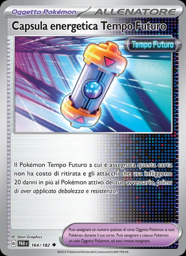 Capsula energetica Tempo Futuro card in Italian