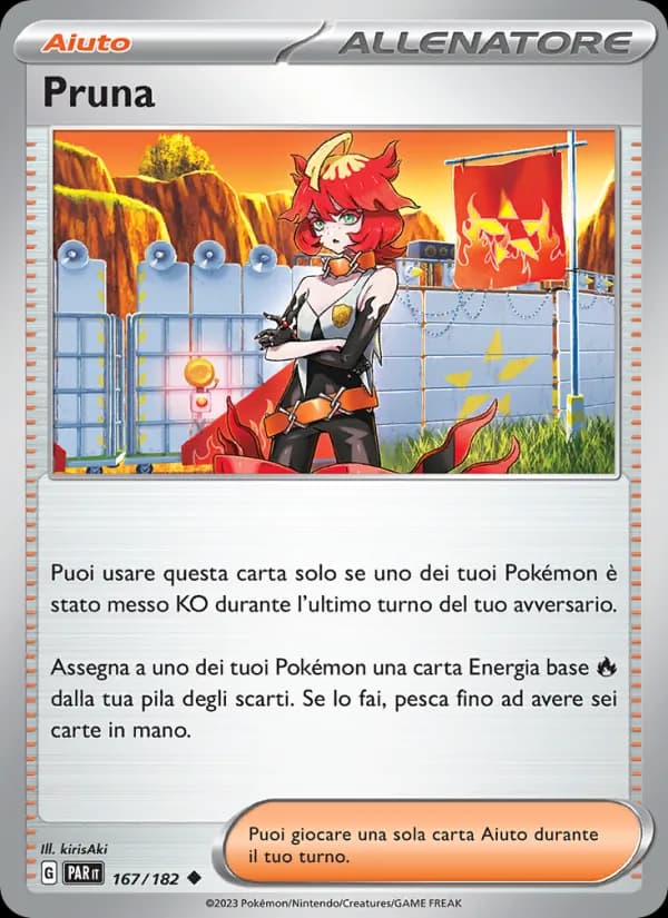 Pruna card in Italian
