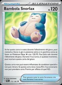 Bambola Snorlax card in Italian