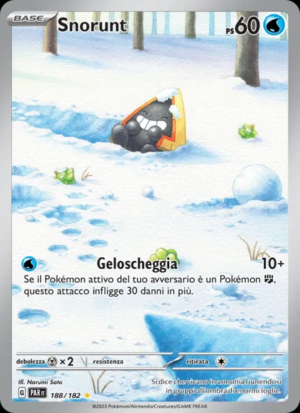 Snorunt card in Italian