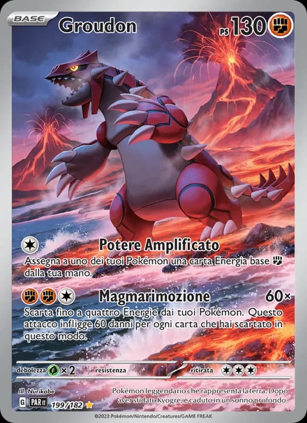 Groudon card in Italian