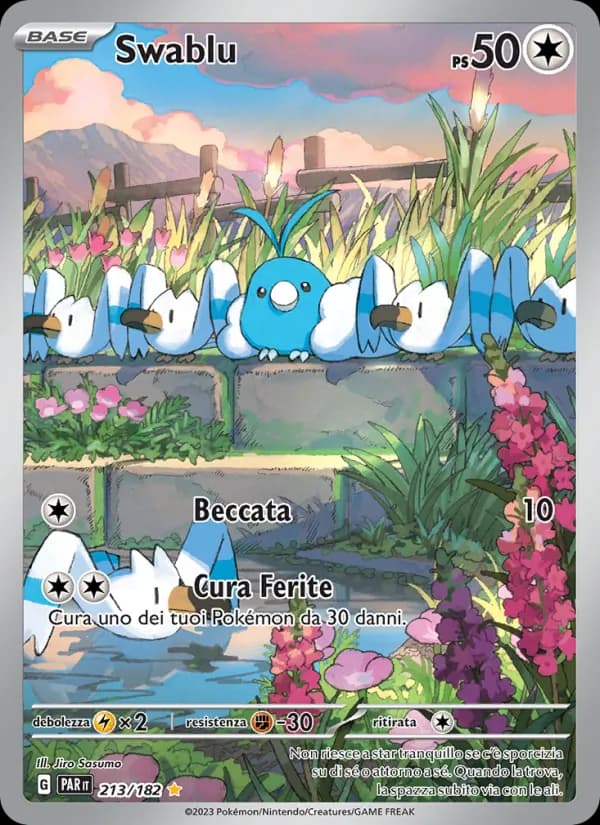 Swablu card in Italian