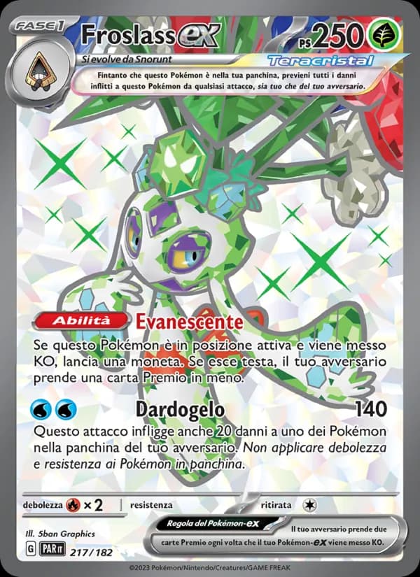 Froslass-ex card in Italian