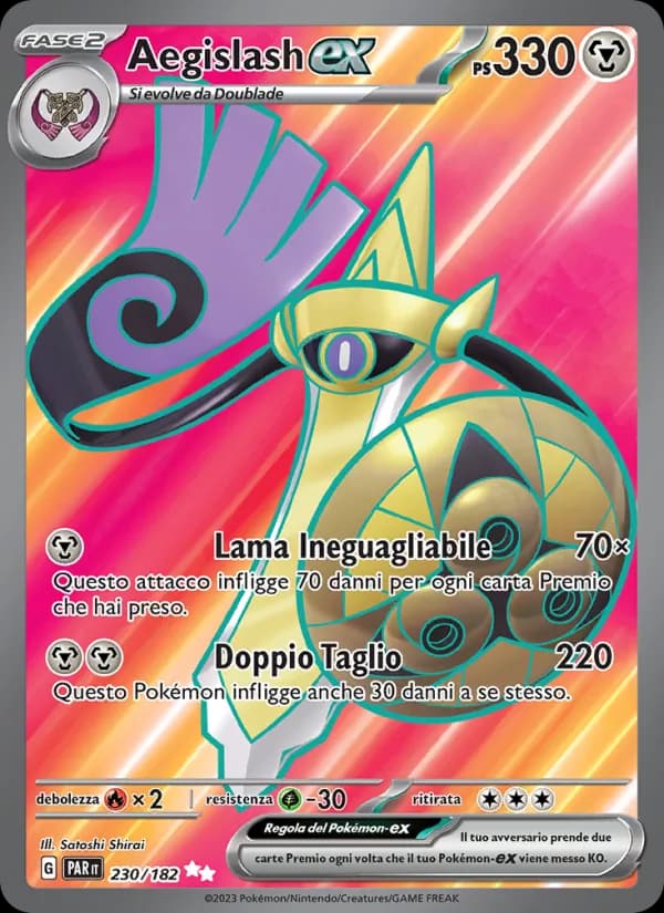 Aegislash-ex card in Italian
