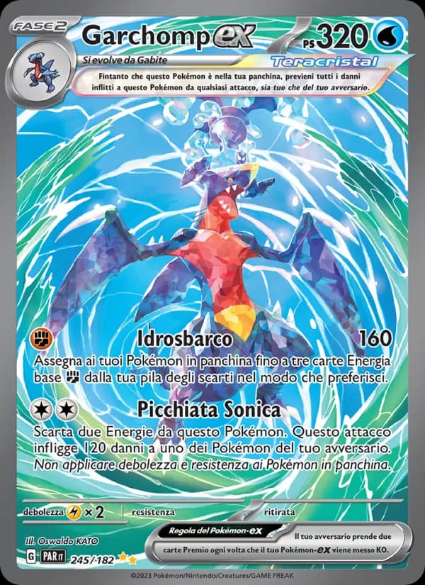 Garchomp-ex card in Italian