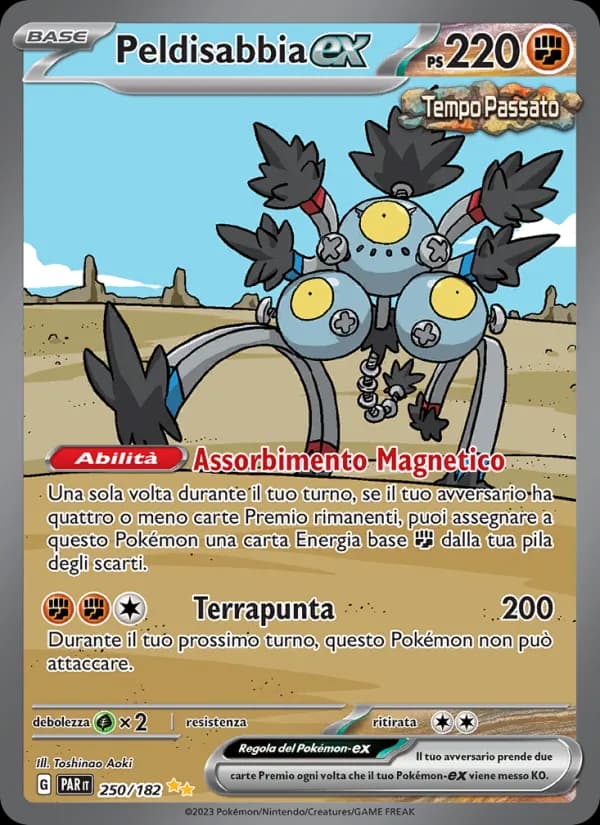 Peldisabbia-ex card in Italian