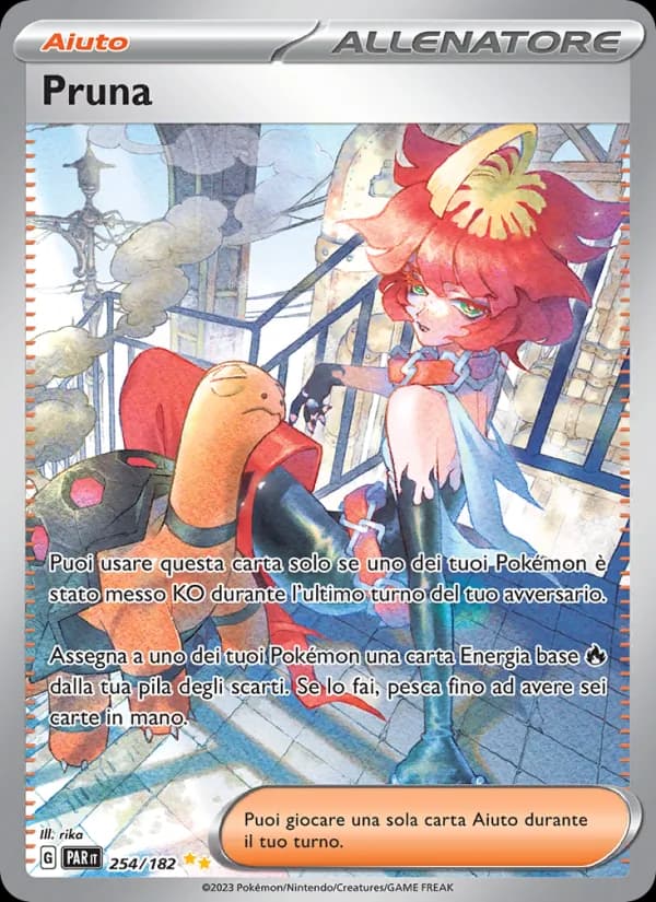 Pruna card in Italian