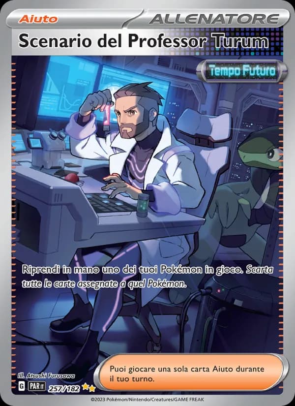 Scenario del Professor Turum card in Italian