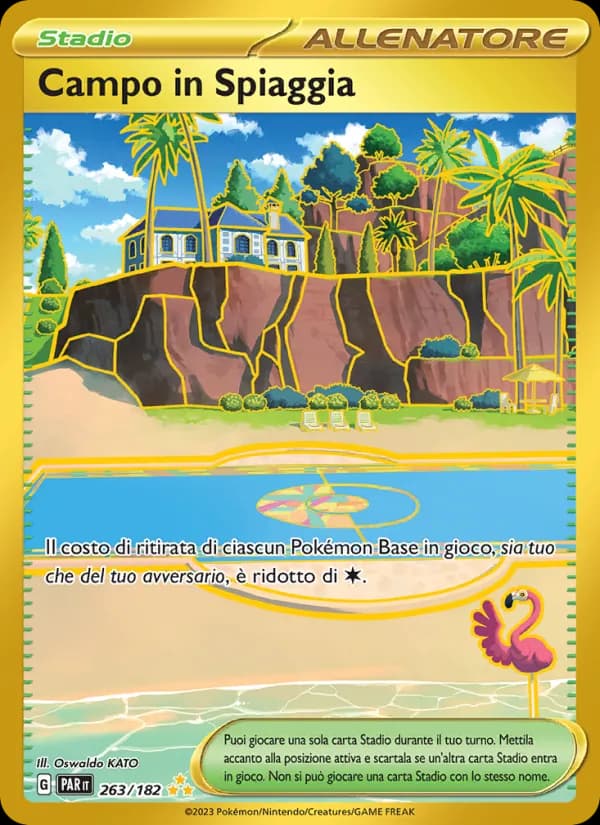 Campo in Spiaggia card in Italian