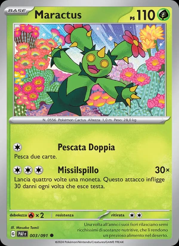 Maractus card in Italian