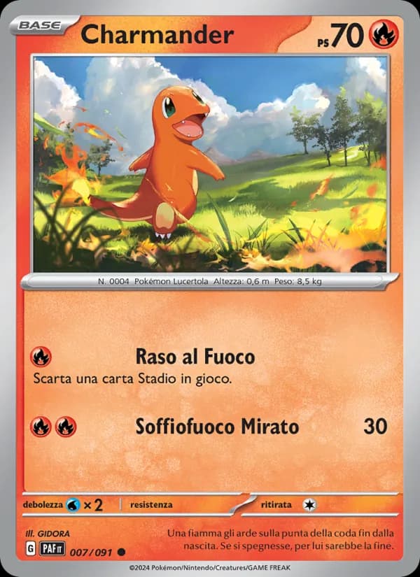Charmander card in Italian