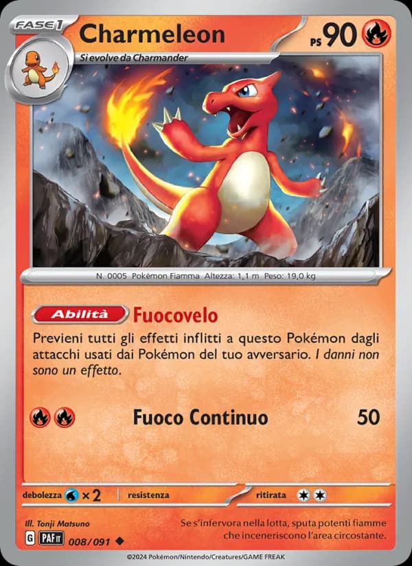 Charmeleon card in Italian
