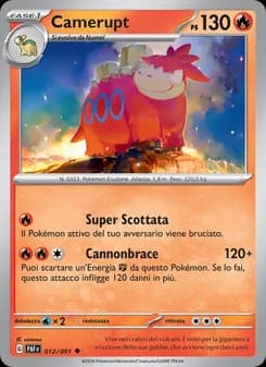 Camerupt card in Italian