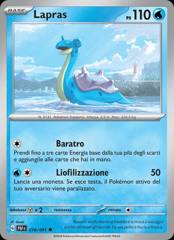 Lapras card in Italian