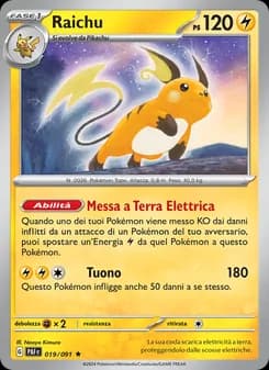 Raichu card in Italian