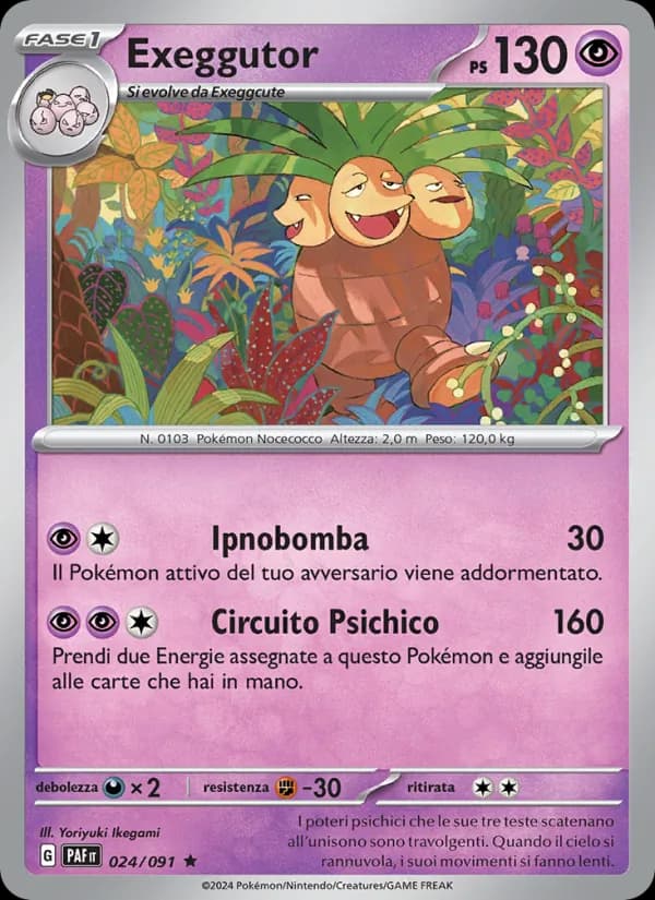 Exeggutor card in Italian
