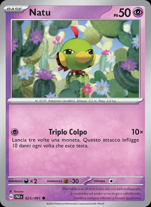 Natu card in Italian
