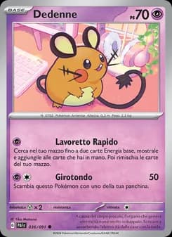 Dedenne card in Italian