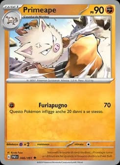 Primeape card in Italian